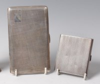 Lot 117 - A large late Art Deco silver pocket cigarette...