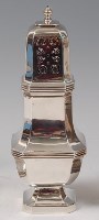 Lot 119 - An Art Deco silver lighthouse sugar caster,...