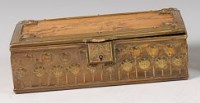 Lot 155 - An Austrian Art Nouveau brass bound jewellery...