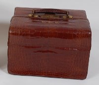 Lot 158 - An early 20th century gents crocodile skin...
