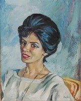 Lot 215 - D S Mathers - Romaine, oil on canvas, signed...