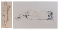 Lot 234 - W Hamel - Standing nude, pastel, signed lower...