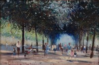 Lot 266 - Roy Petley (b.1951) - A walk in the park,...