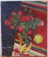 Lot 281 - Harold Yates (1916-2000) - Green Apple, oil on...
