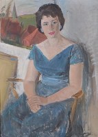 Lot 282 - Harold Yates (1916-2000) - Elizabeth, oil on...