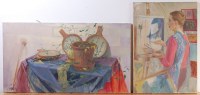 Lot 286 - Harold Yates (1916-2000) - Still life, oil on...
