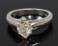 Lot 2123 - A contemporary 18ct white gold diamond...