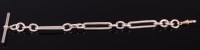 Lot 2019 - A silver watch chain with T-bar, 29.4g, 20cm