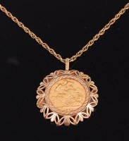 Lot 2029 - A Victorian gold full sovereign 1885 in 9ct...