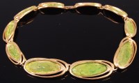 Lot 2031 - A Trifori gilt metal and enamelled necklace,...