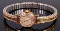Lot 2048 - A ladies Tudor Royal yellow metal cased wrist...
