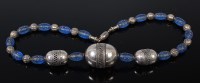 Lot 2061 - An Afghan beaded white metal and Bohemian...
