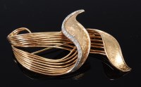 Lot 2085 - A contemporary 18ct gold and diamond set...