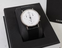 Lot 2127 - A contemporary gents Georg Jensen steel cased...
