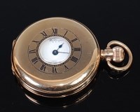Lot 2150 - A Waltham gents 9ct gold cased half hunter...