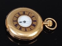 Lot 2152 - A Continental 14ct gold cased ladies open...
