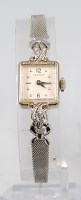Lot 2220 - A Hamilton 14ct white gold ladies cocktail...