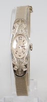 Lot 2221 - An Art Deco 18ct white gold ladies cocktail...