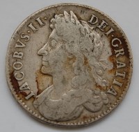 Lot 25 - England, 1685 half crown, James II laureate...