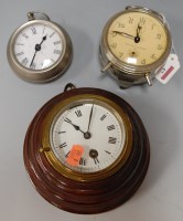 Lot 57 - An early 20th century brass cased and mahogany...