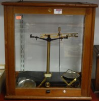 Lot 65 - A set of mid 20th century brass laboratory...