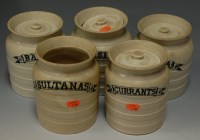 Lot 73 - A set of five Victorian white glazed pottery...