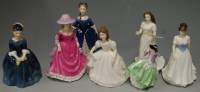 Lot 241 - Seven various modern Royal Doulton figures, to...