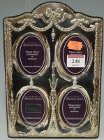 Lot 248 - A modern silver easel four-section photograph...