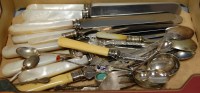 Lot 263 - Assorted flatware, to include; silver tea and...