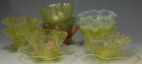 Lot 266 - *A quantity of vaseline glass wares, to...