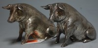 Lot 275 - A pair of circa 1900 silver plated novelty...