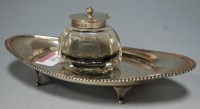 Lot 284 - *An Edwardian silver inkstand, having...