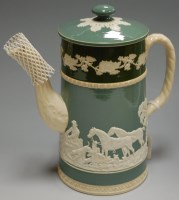 Lot 2 - A Victorian Adams Tunstall stoneware coffee...