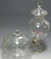 Lot 27 - A large early 20th century cut glass pedestal...