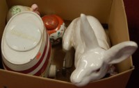 Lot 176 - A Victorian ceramic spirit decanter for rum of...