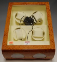 Lot 36 - A modern burr wood effect jeweller's watch...