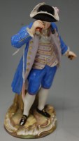 Lot 213 - A late 19th century Meissen porcelain figure...