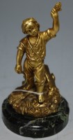 Lot 333 - A 19th century gilt brass figural match...