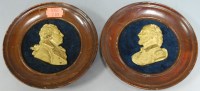 Lot 344 - A pair of 19th century gilt bronze portrait...