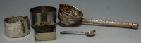 Lot 347 - An Edwardian silver napkin ring with all over...