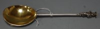 Lot 358 - A George V silver anointing spoon, having gilt...