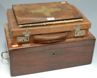 Lot 113 - *A Victorian walnut and brass mounted desk...