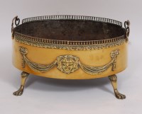 Lot 3639 - A Regency brass coal-bin, having pierced...