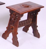 Lot 3707 - *An 18th century pegged oak stool, having a...