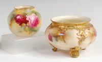 Lot 3061 - A Royal Worcester pot pourri bowl, decorated...