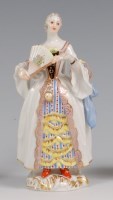Lot 3095 - A Meissen porcelain figure 'The Courtesan',...