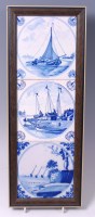 Lot 3150 - A set of three 18th century Dutch Delft blue...