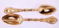 Lot 3171 - A set of seven Odiot French vermeil...