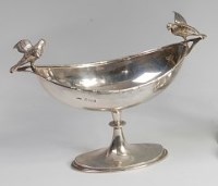 Lot 3177 - An Edwardian silver pedestal twin handled...