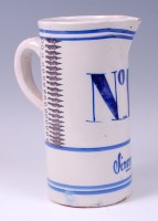 Lot 3135 - *A French Sinceny faience pottery jug, of...
